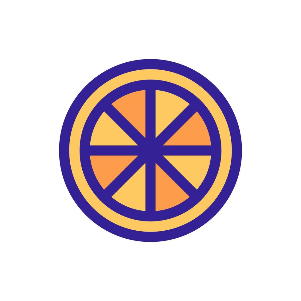 slice of orange icon vector. Isolated contour symbol illustration vector