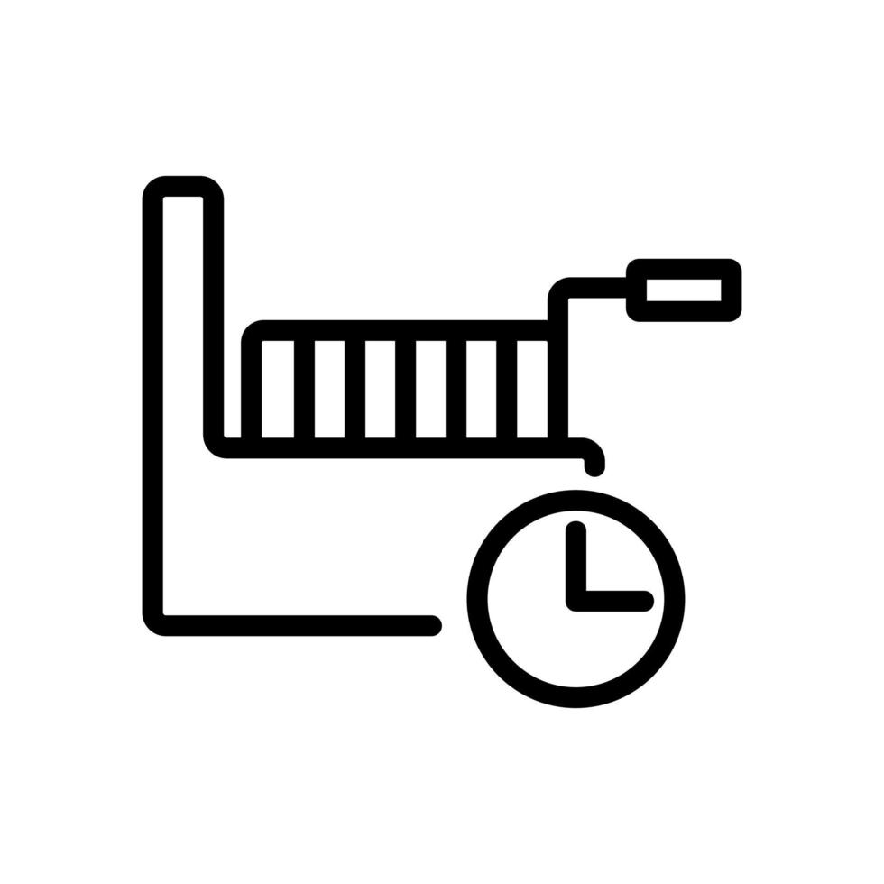 timing deep fryer icon vector outline illustration