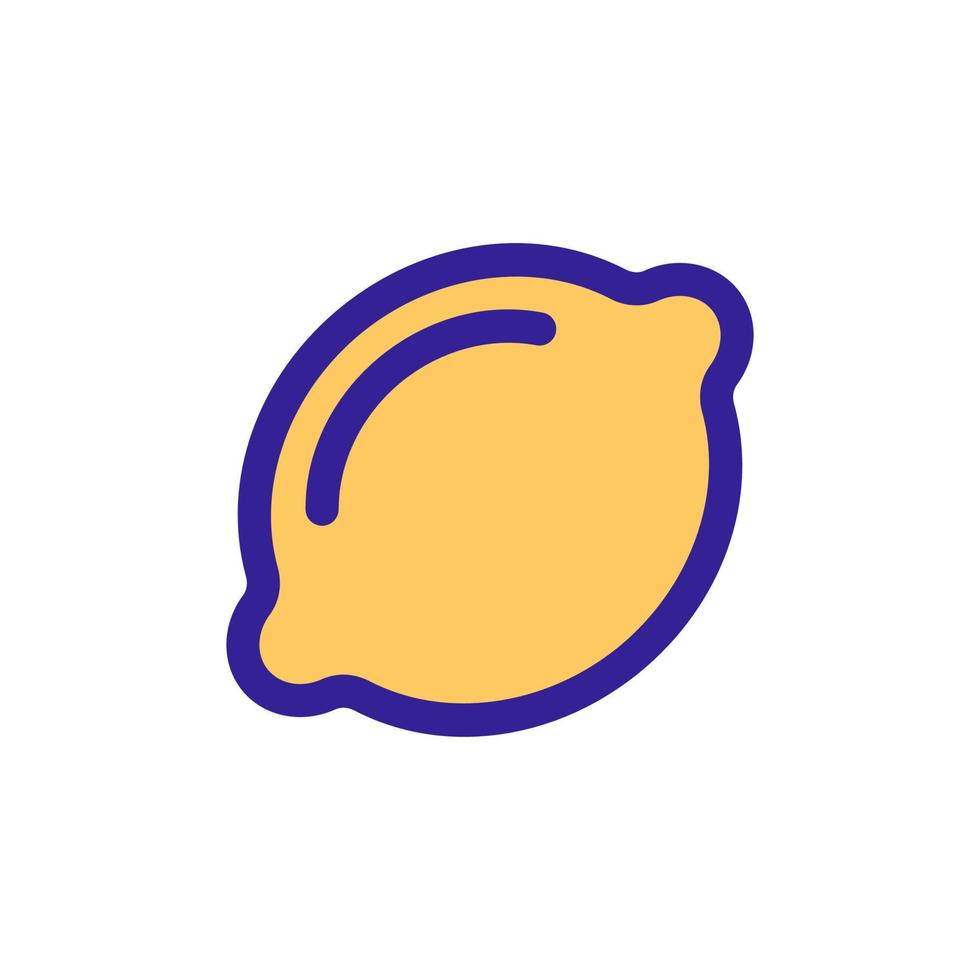 lemon icon vector. Isolated contour symbol illustration vector