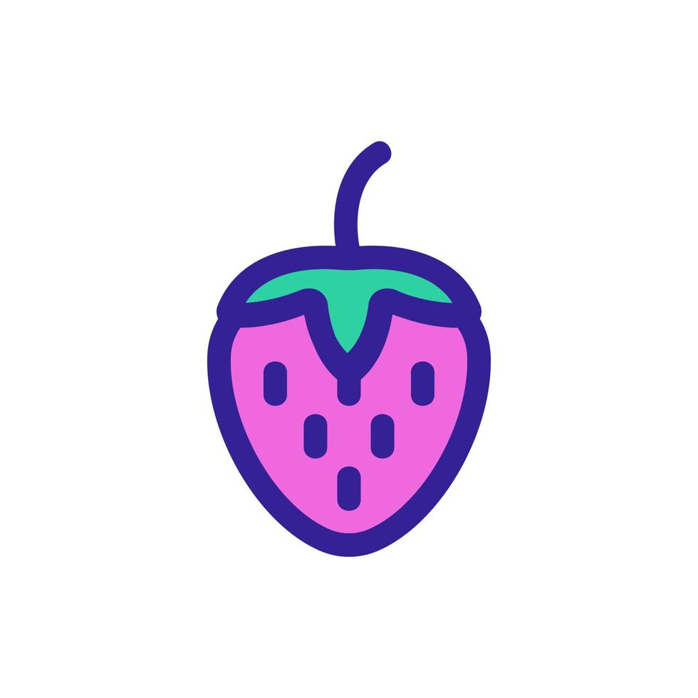 strawberry icon vector. Isolated contour symbol illustration vector