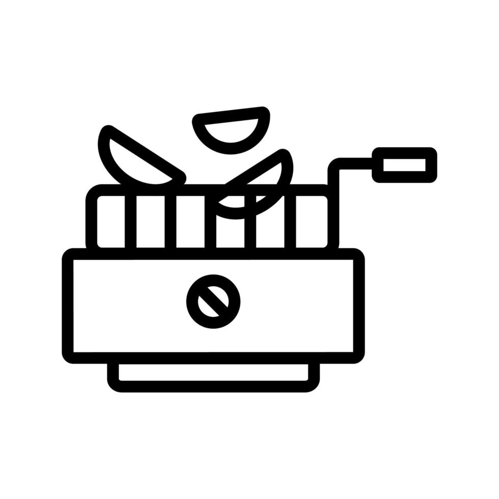 deep frying potatoes icon vector outline illustration