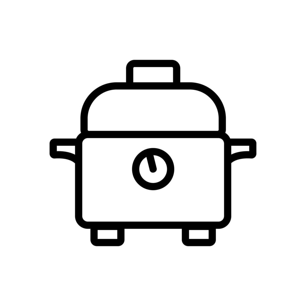 closed deep fryer at work icon vector outline illustration