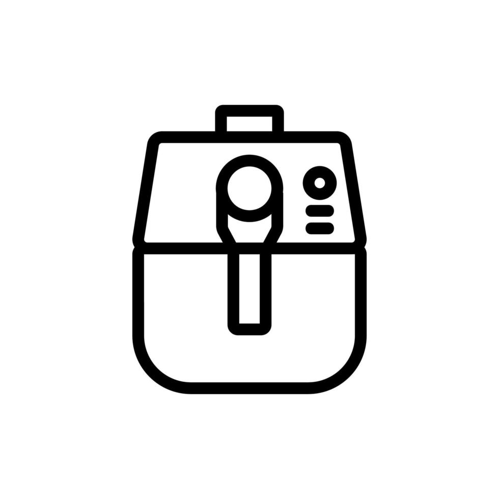 household deep fryer icon vector outline illustration