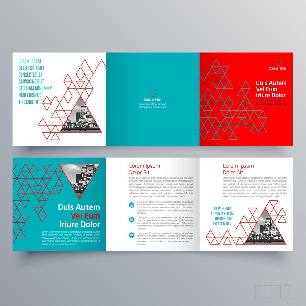 Tri-fold brochure template Minimalistic geometric design for corporate and business. Creative concept brochure vector template.