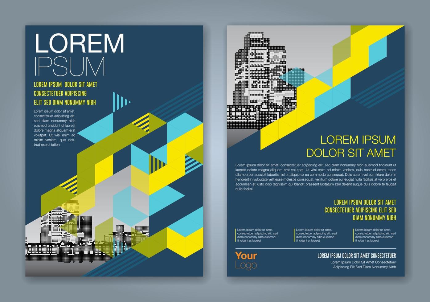 minimal geometric shapes design background for business annual report book cover brochure flyer poster vector