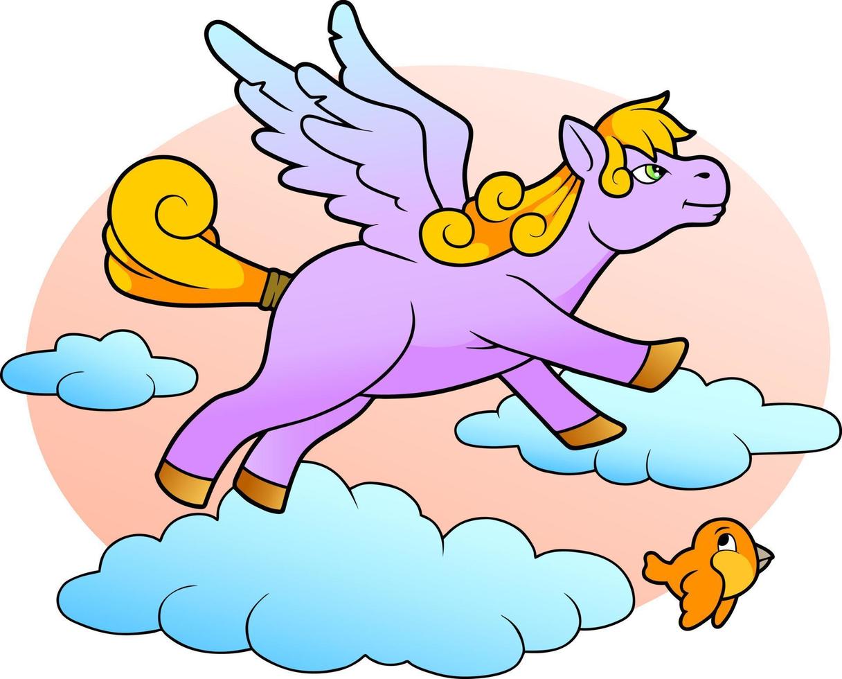 cute pony pegasus vector