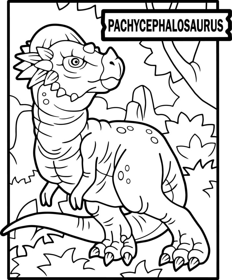 prehistoric dinosaur, coloring book, outline illustration vector