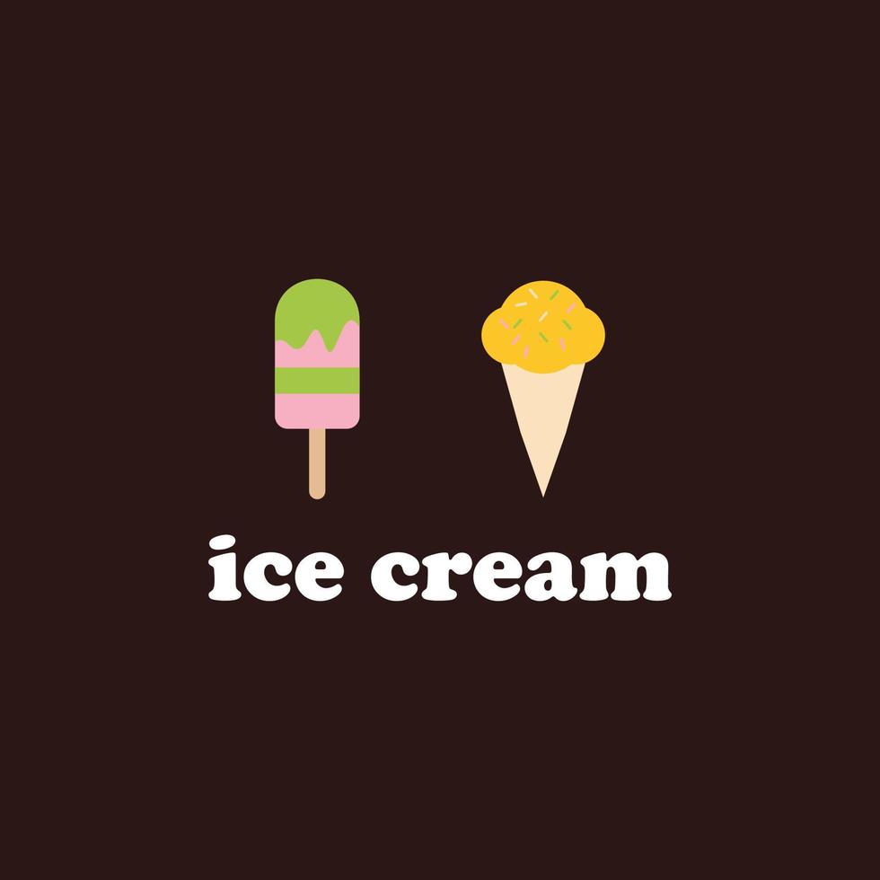 ice cream logo design vector