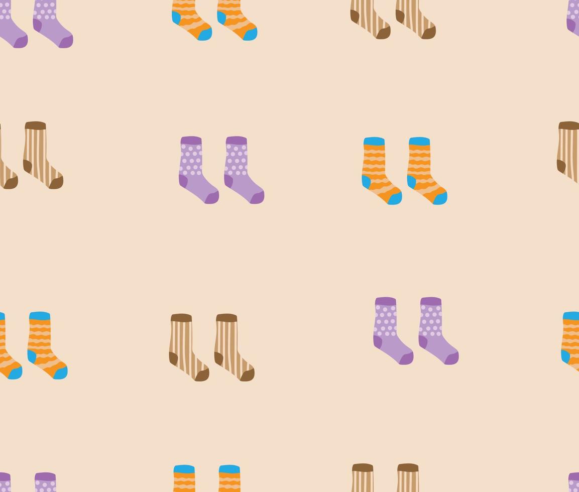 seamles pattern fabric material, background paper pattern, socks design template vector