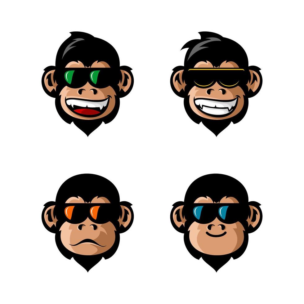 MONKEY FACES VECTOR