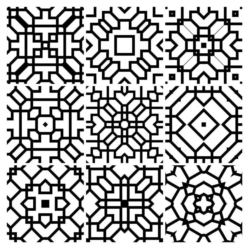 tiles patterns seamless design in Vector illustration Free Vector