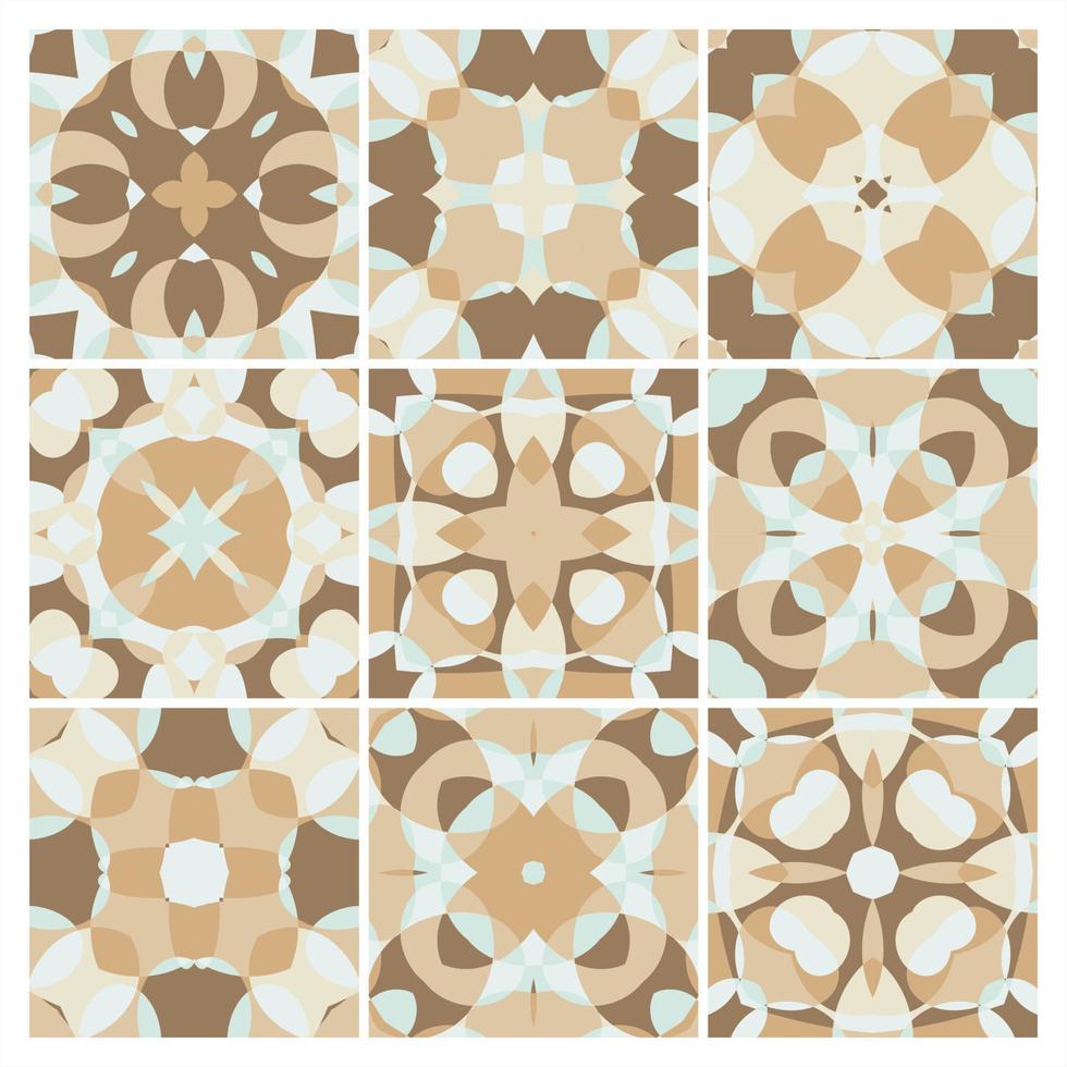 tiles patterns seamless design Vector