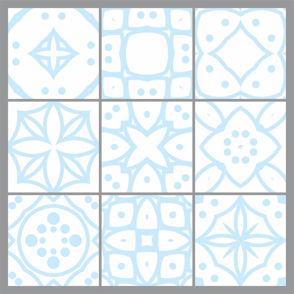 tiles patterns seamless design vector