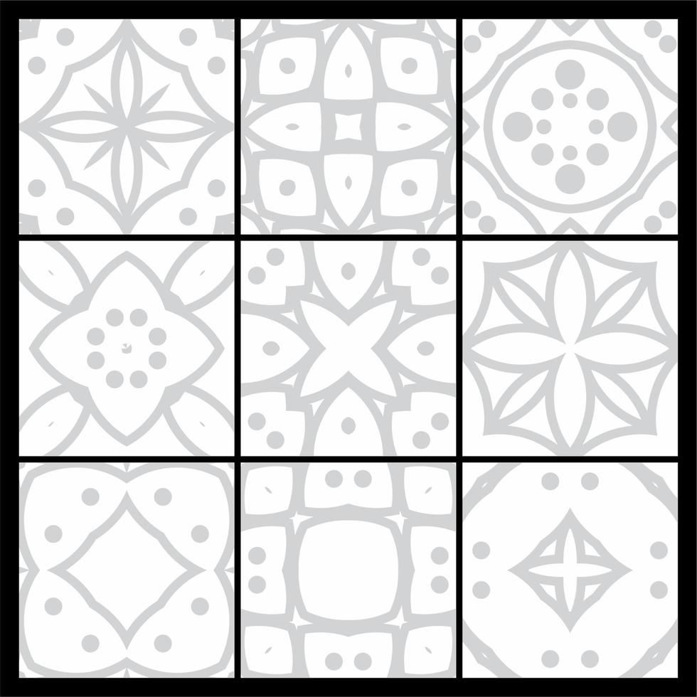 Tiles gray patterns seamless design in Vector illustration Free Vector