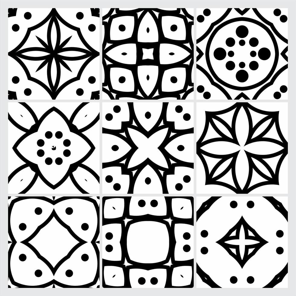 tiles patterns seamless design vector