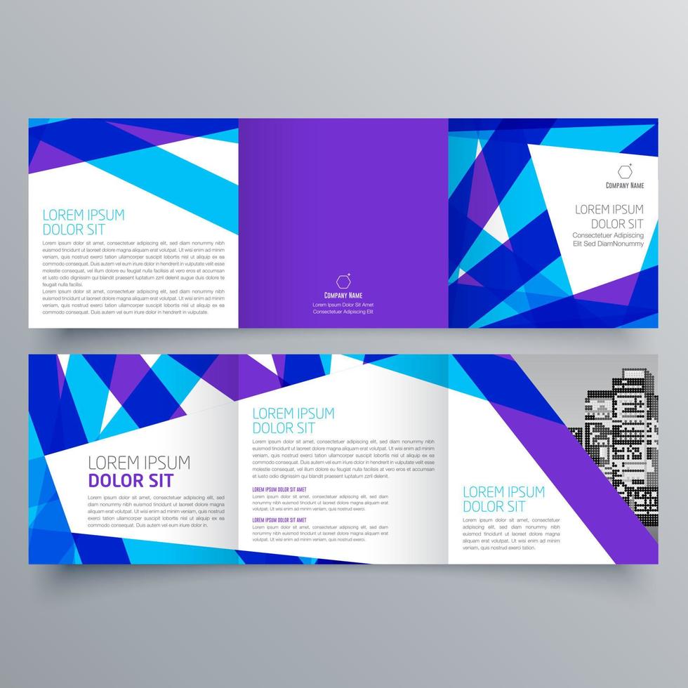 Tri-fold brochure template Minimalistic geometric design for corporate and business. Creative concept brochure vector template.