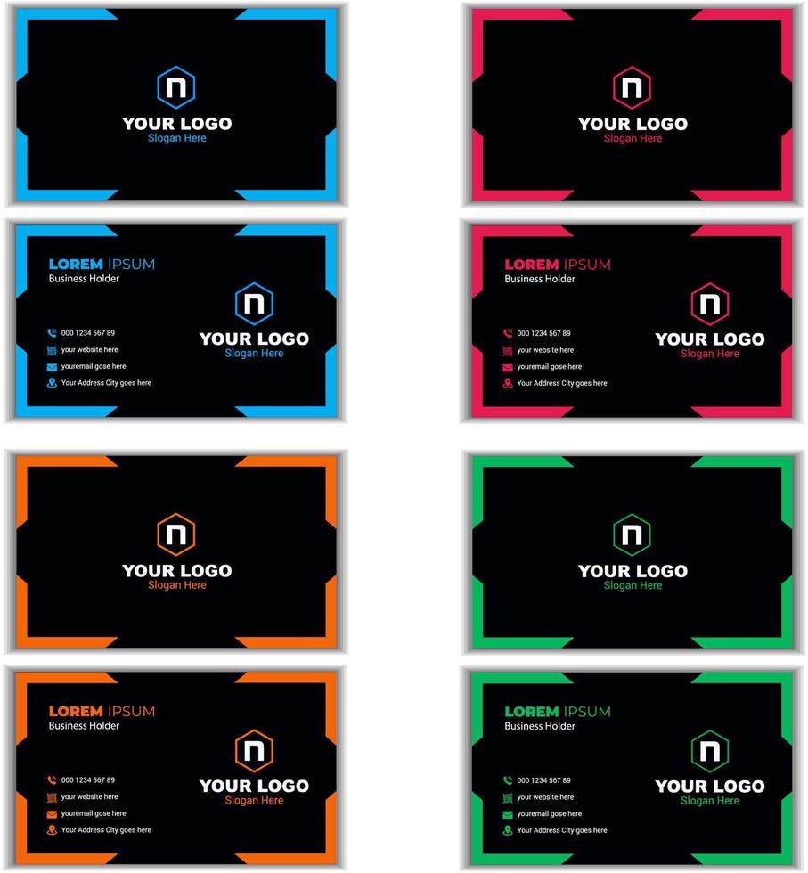 Unique And Creative Professional Business Card Design vector