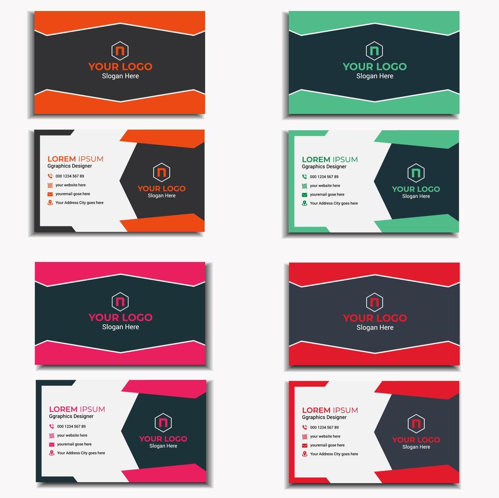 Unique Corporate Business Card vector