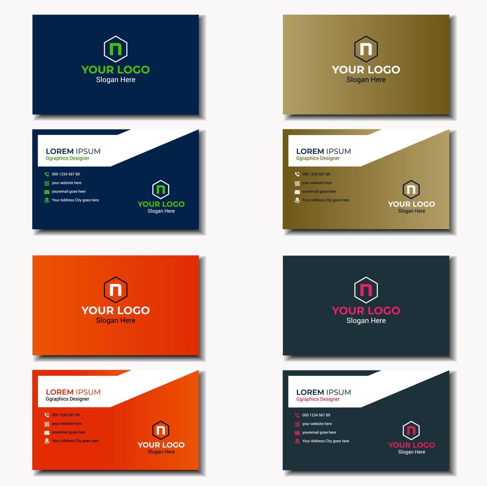 Unique And Creative Professional Business Card Design vector