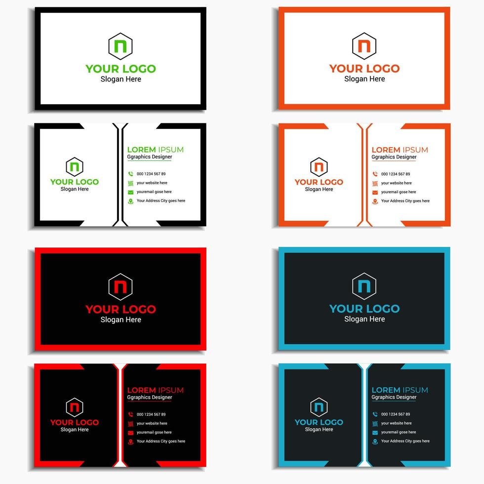Unique and modern corporate business card design template vector