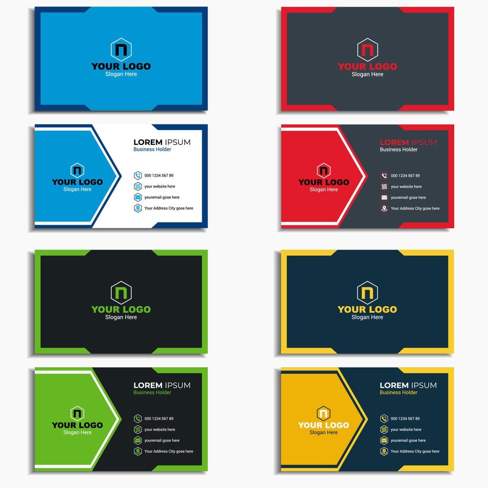 Unique and modern corporate business card design template vector