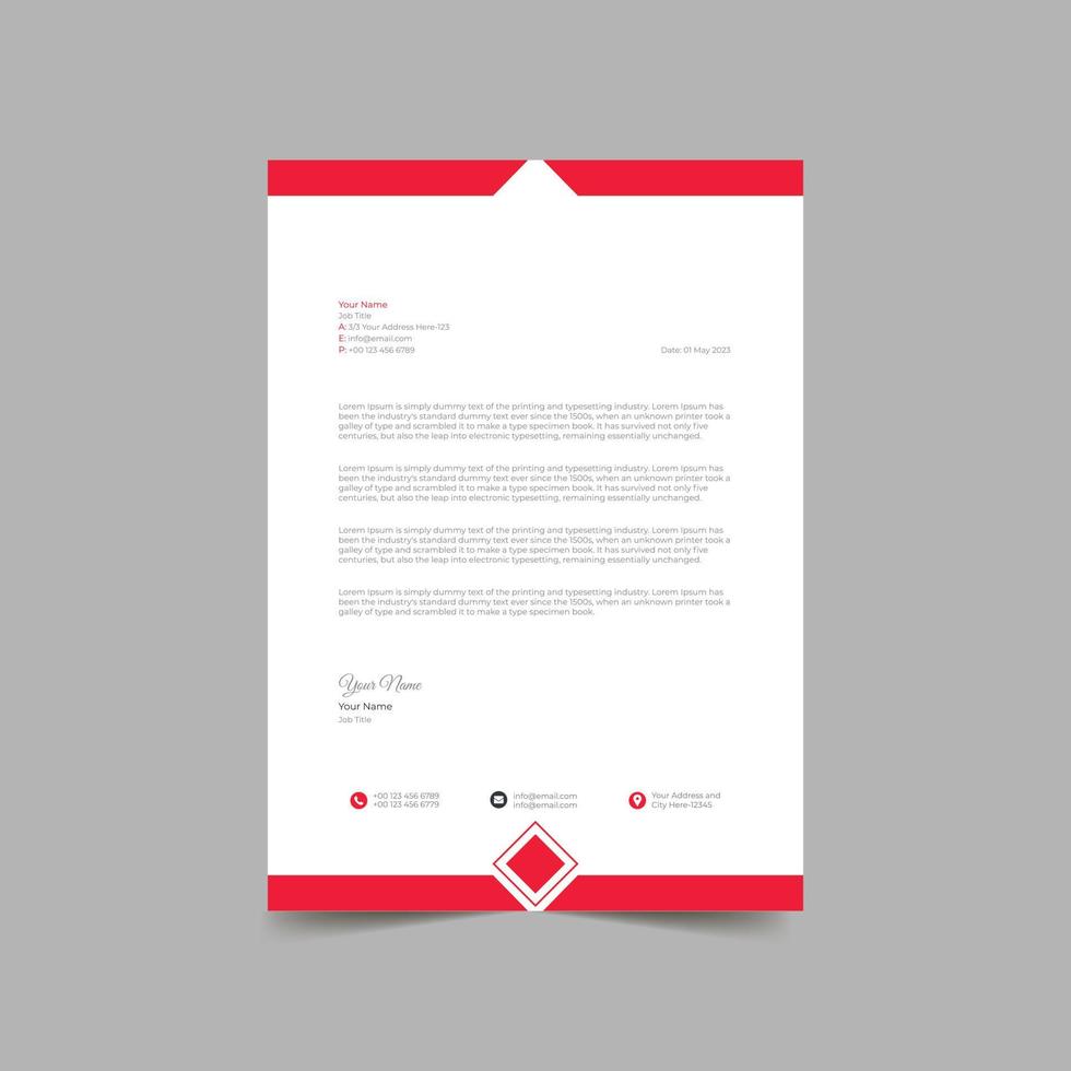 Modern Letterhead Pad Template Design vector