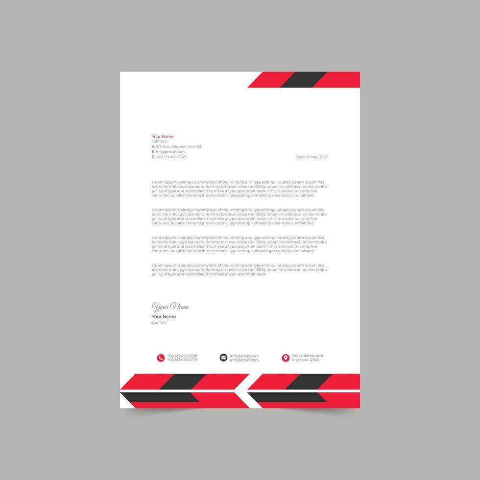 Modern Letterhead Pad Template Design vector
