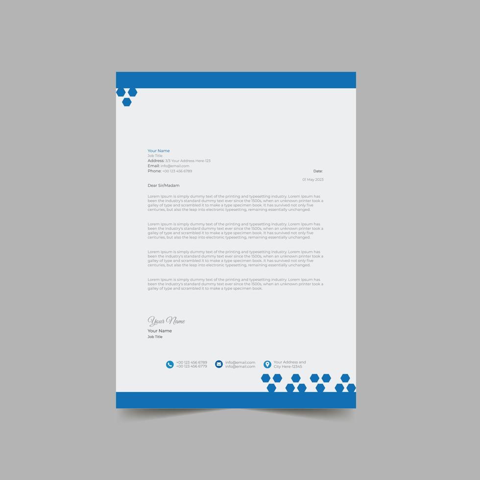 Modern Letterhead Pad Template Design vector