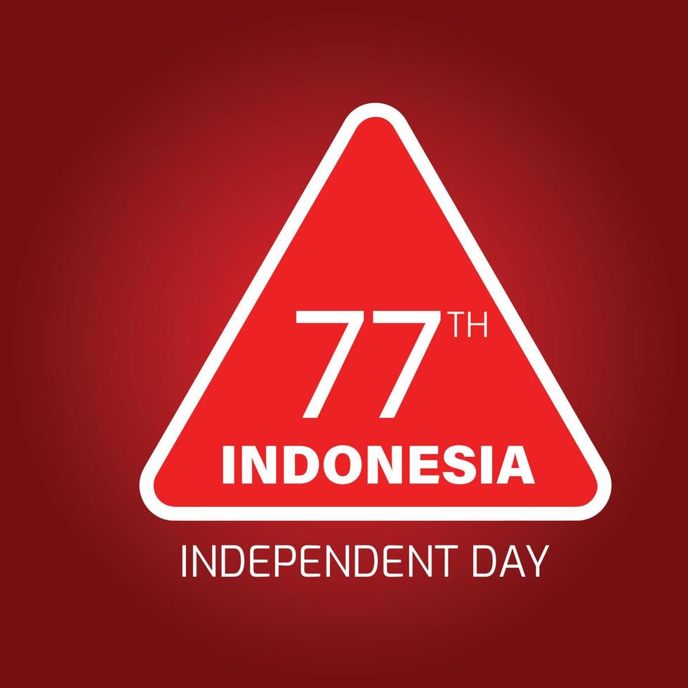 77th Indonesian independence day vector