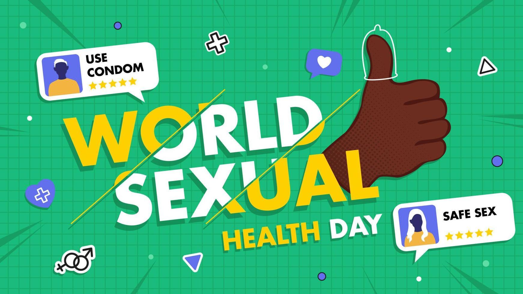 diseño de banner del día mundial de la salud sexual vector
