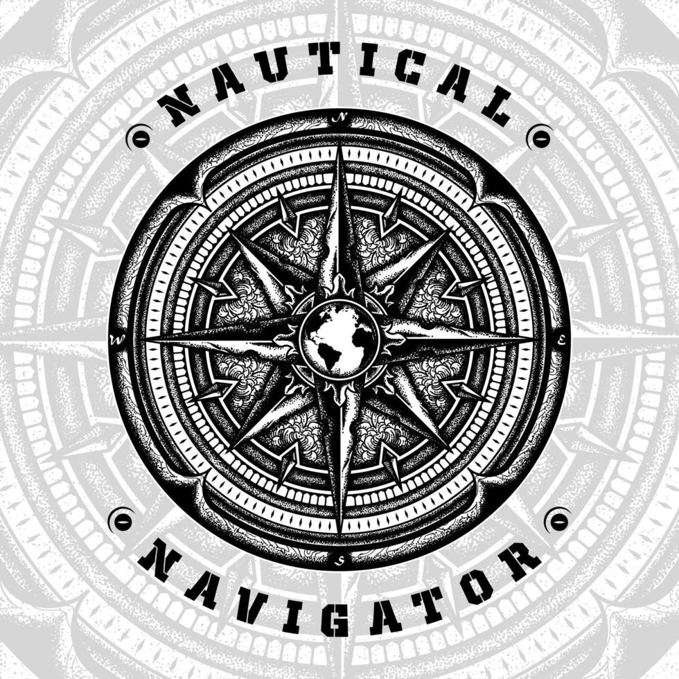 Nautical Compass Vector