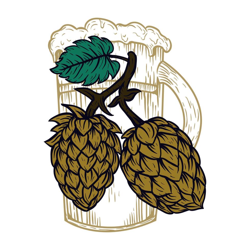 Craft beer hand drawn vector