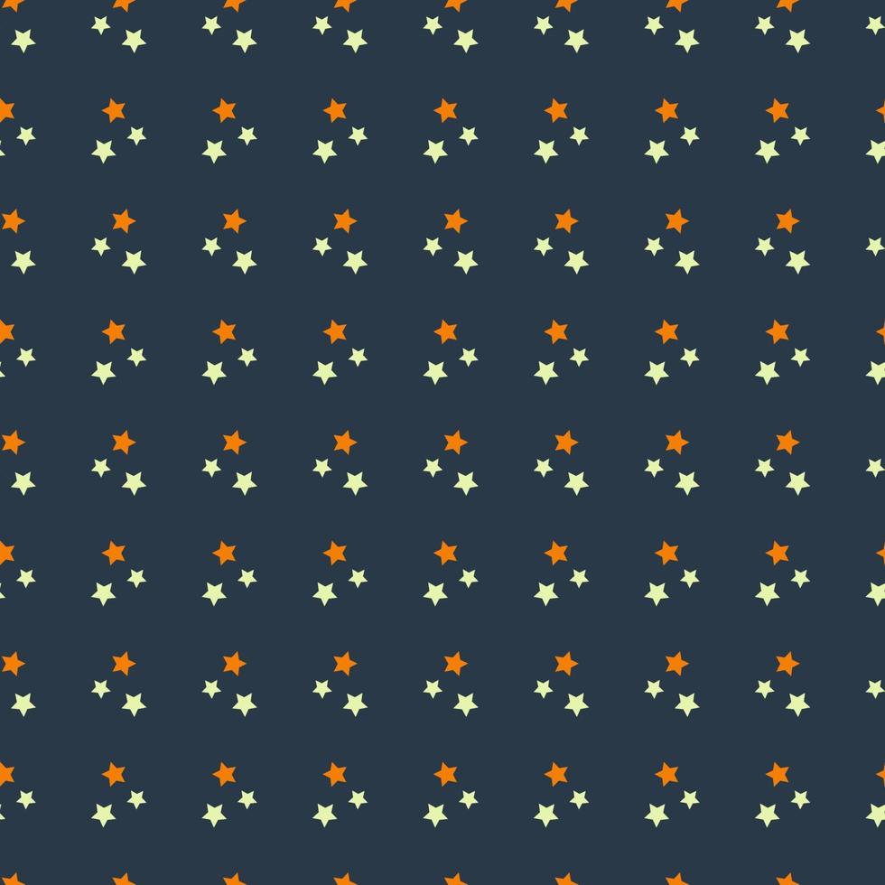 Vector seamess pattern with stars on a dark blue background.