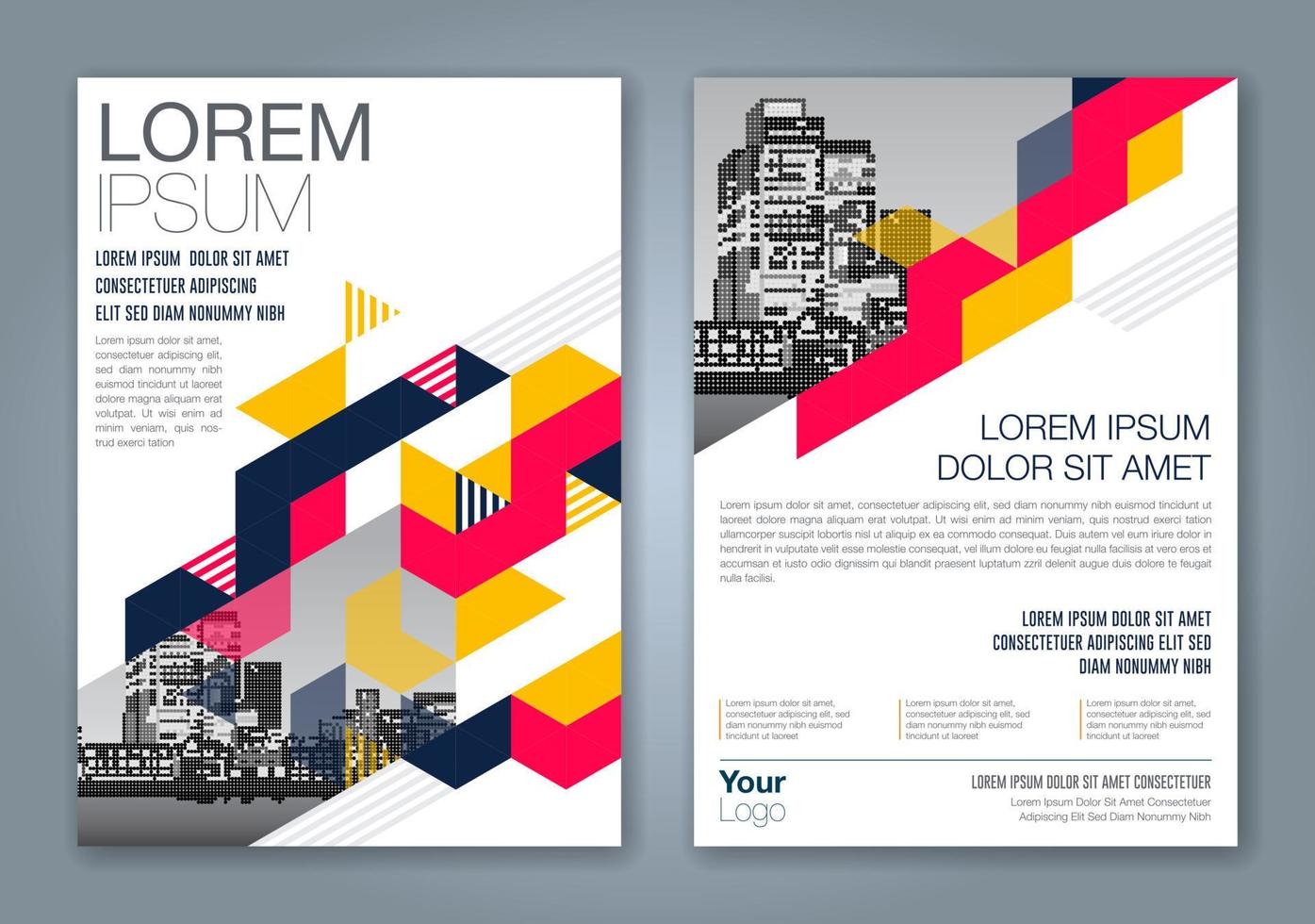 minimal geometric shapes design background for business annual report book cover brochure flyer poster vector