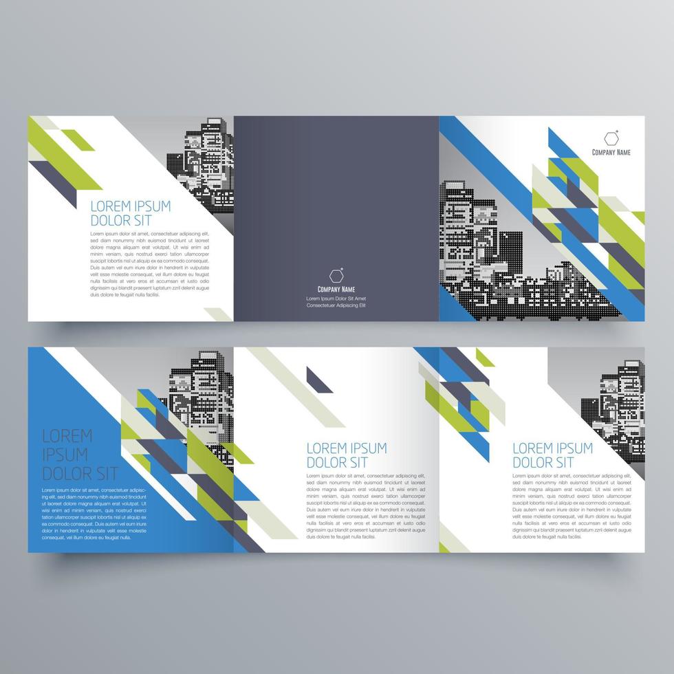 Tri-fold brochure template Minimalistic geometric design for corporate and business. Creative concept brochure vector template.