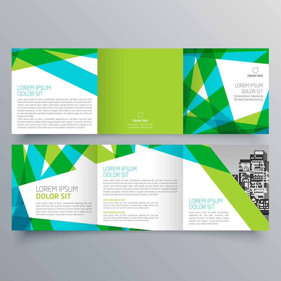 Tri-fold brochure template Minimalistic geometric design for corporate and business. Creative concept brochure vector template.