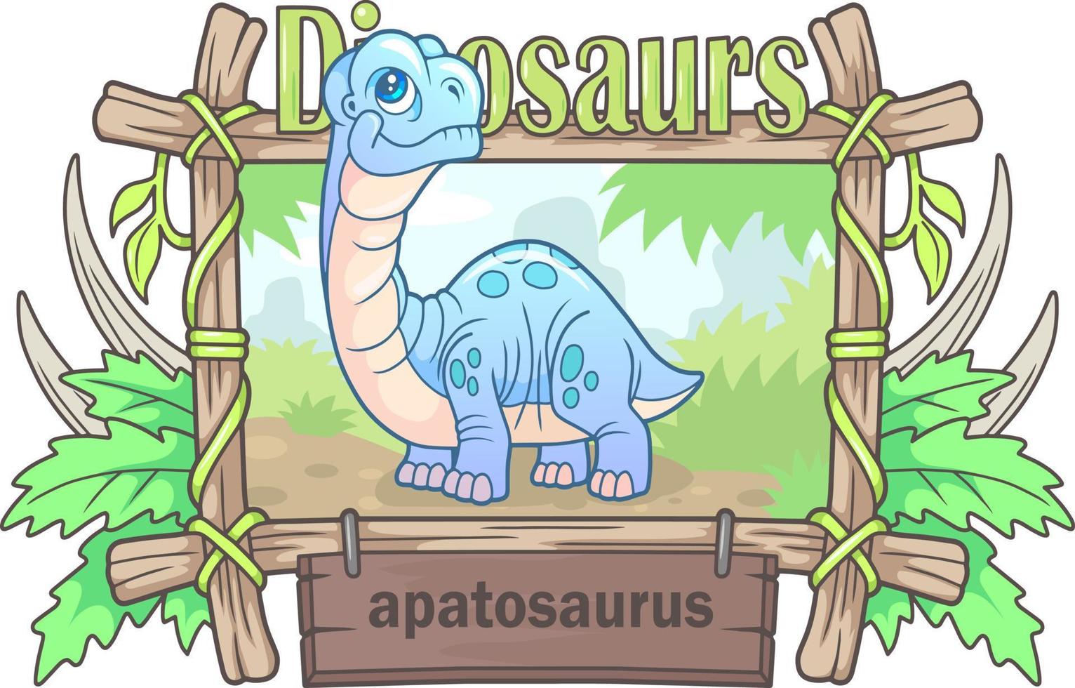 dinosaurio prehistórico de dibujos animados vector