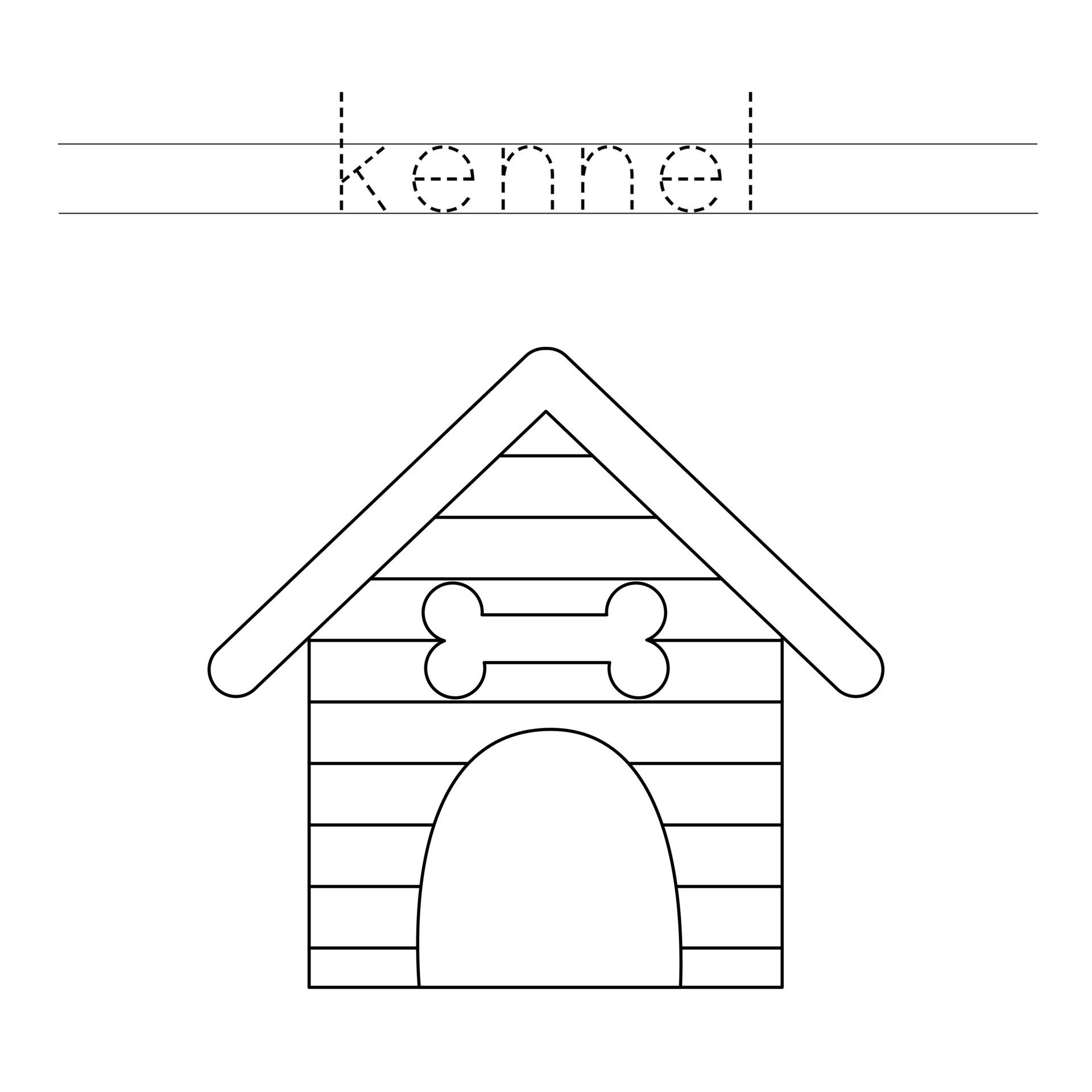 Trace The Letters And Color Dog Kennel Handwriting Practice For Kids trace-the-letters-and-color-dog-kennel-handwriting-practice-for-kids