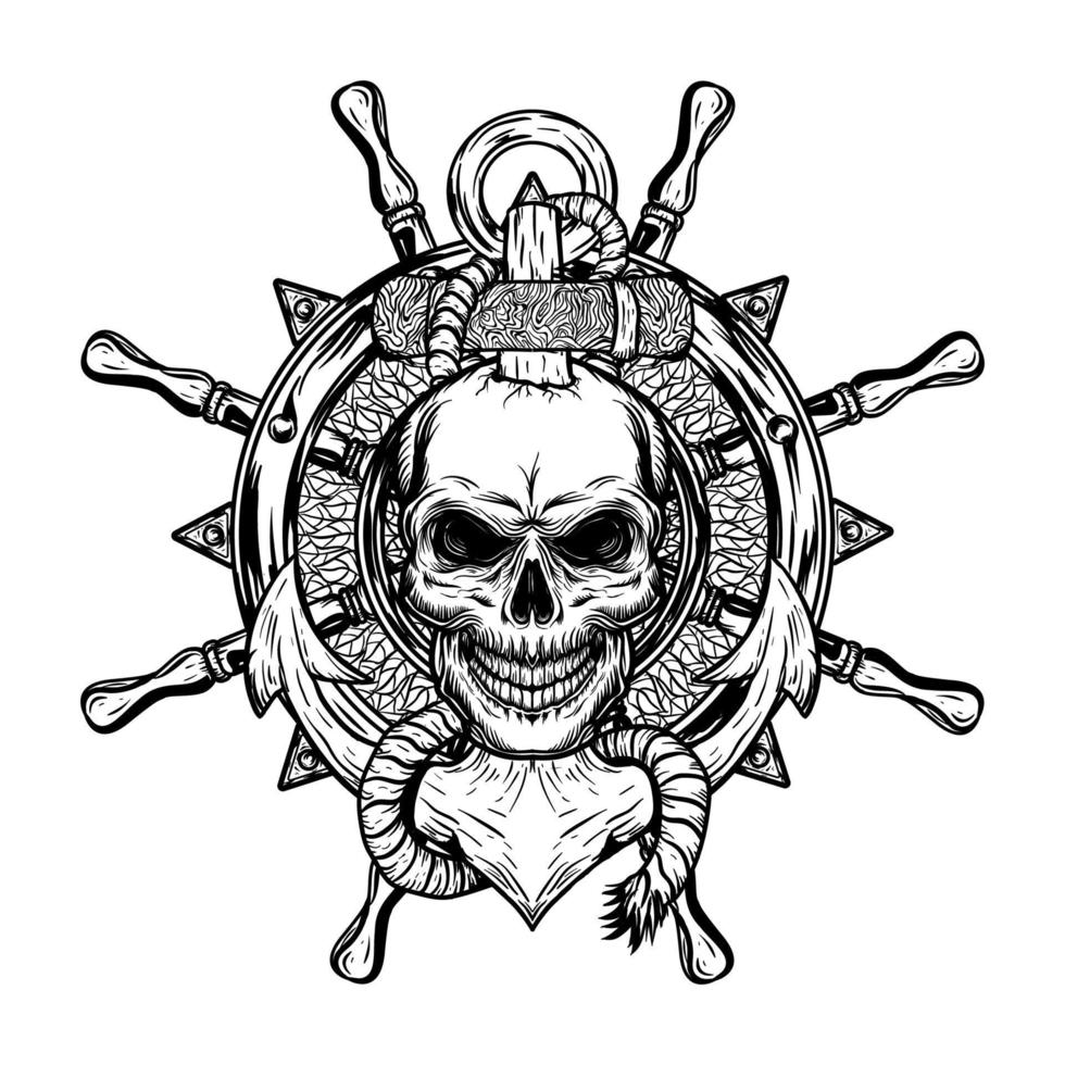 Pirates hand drawn illustration vector