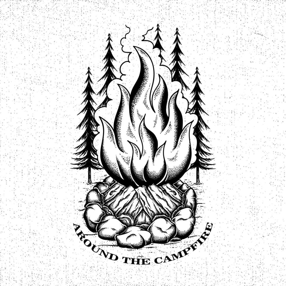 Bonfire Vector Illustration 9938567 Vector Art at Vecteezy