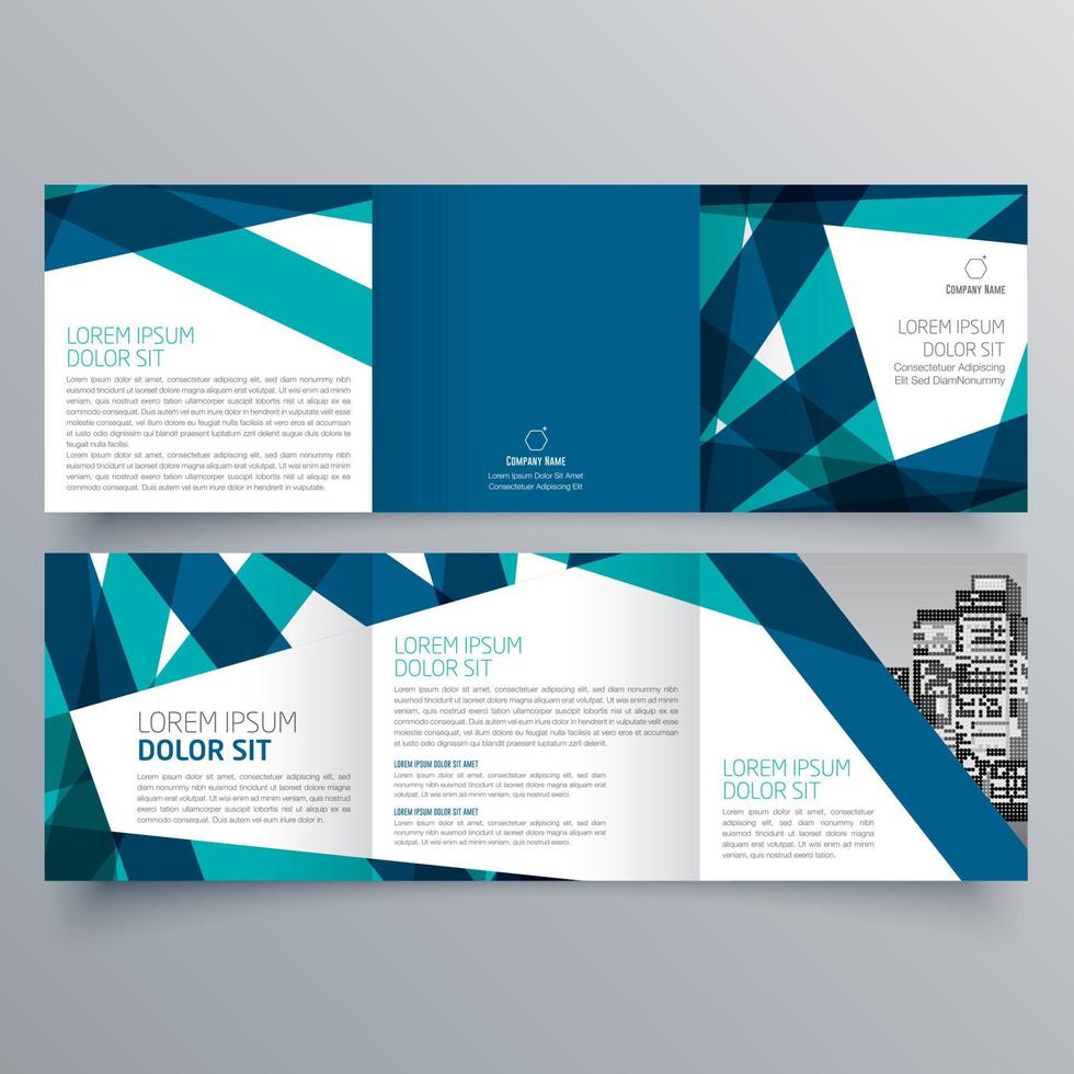 Tri-fold brochure template Minimalistic geometric design for corporate and business. Creative concept brochure vector template.