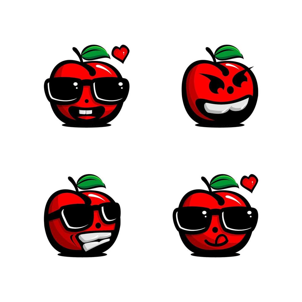 fruits character cartoon vector
