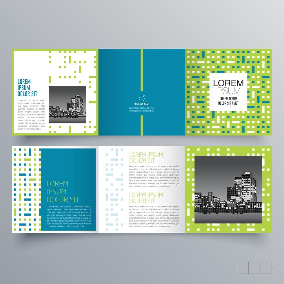 Tri-fold brochure template Minimalistic geometric design for corporate and business. Creative concept brochure vector template.