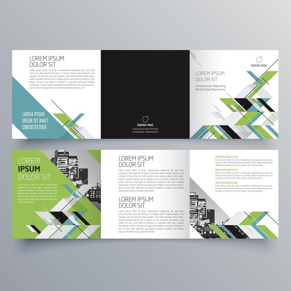 Tri-fold brochure template Minimalistic geometric design for corporate and business. Creative concept brochure vector template.