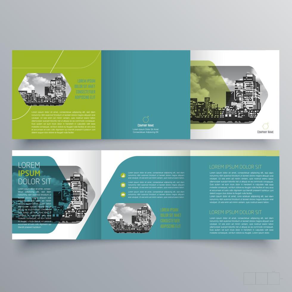 Tri-fold brochure template Minimalistic geometric design for corporate and business. Creative concept brochure vector template.