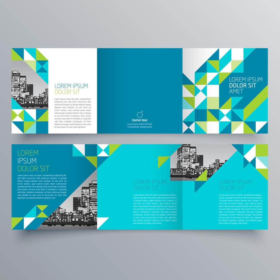 Tri-fold brochure template Minimalistic geometric design for corporate and business. Creative concept brochure vector template.