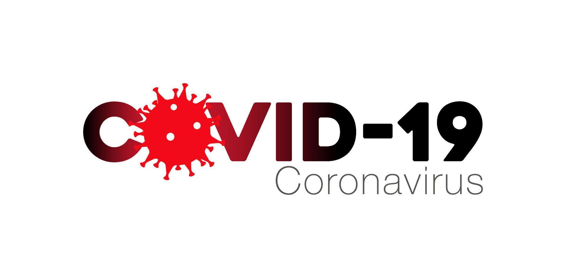 diseño del logotipo del coronavirus covid 19. covid19coronavirus vector