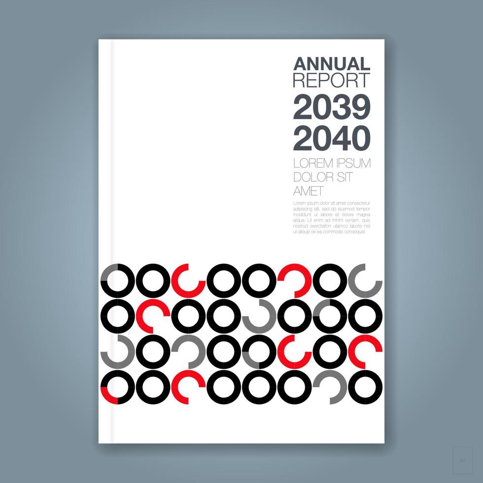 cover annual report type a vector