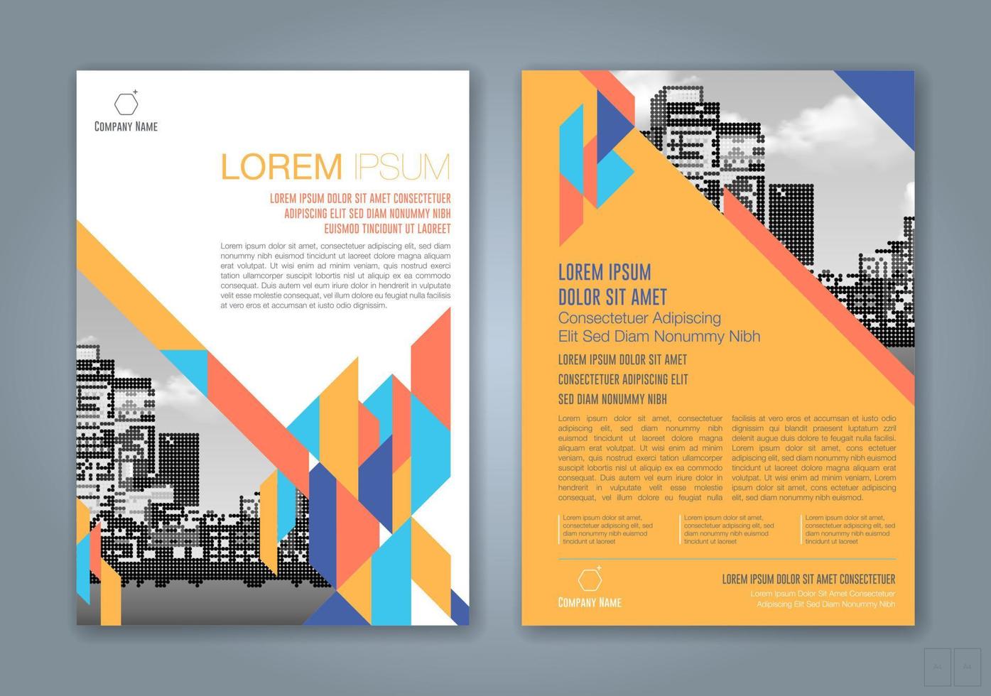 fondo de diseño de formas geométricas mínimas para informe anual de negocios portada de libro folleto folleto cartel vector