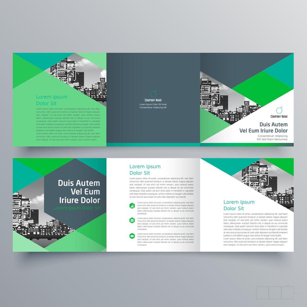 Tri-fold brochure template Minimalistic geometric design for corporate and business. Creative concept brochure vector template.